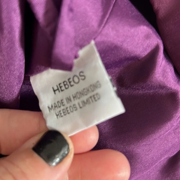 Hebeos Ruched V Neck Pleated Sleeveless Purple Maxi Dress Womens‎ 1X Long Gown - Picture 13 of 14